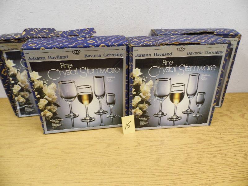 4 Sets of New Crystal Stemware