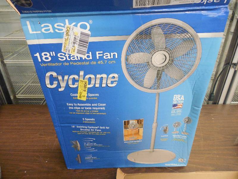 Lasko 18 Stand Fan with Cyclone Grill,
