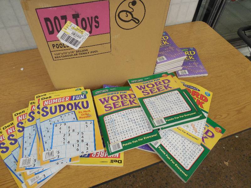 BIG BOX LOT OF WORD SEEK & SUDOKU BOOKS - NEW