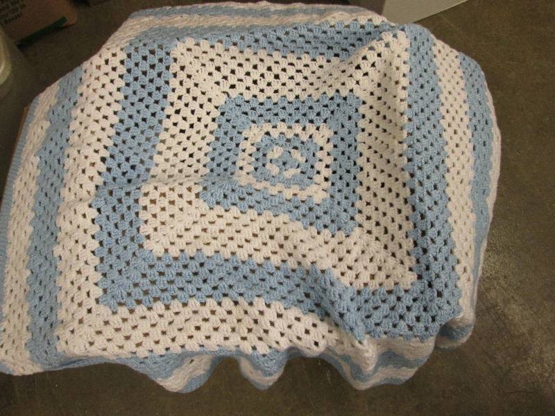 Beautiful Hand Crocheted BlueWhite...