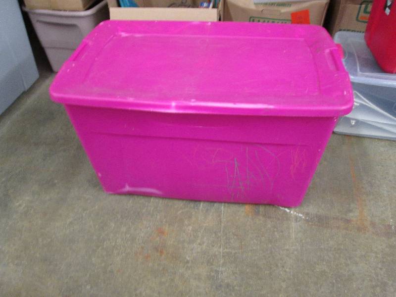 Extra large pink tote with lidlatc...