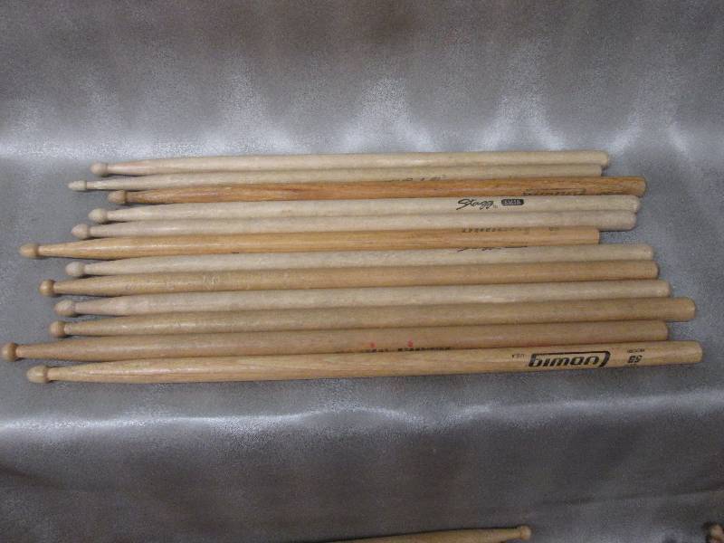 Lot of wooden drum sticks...