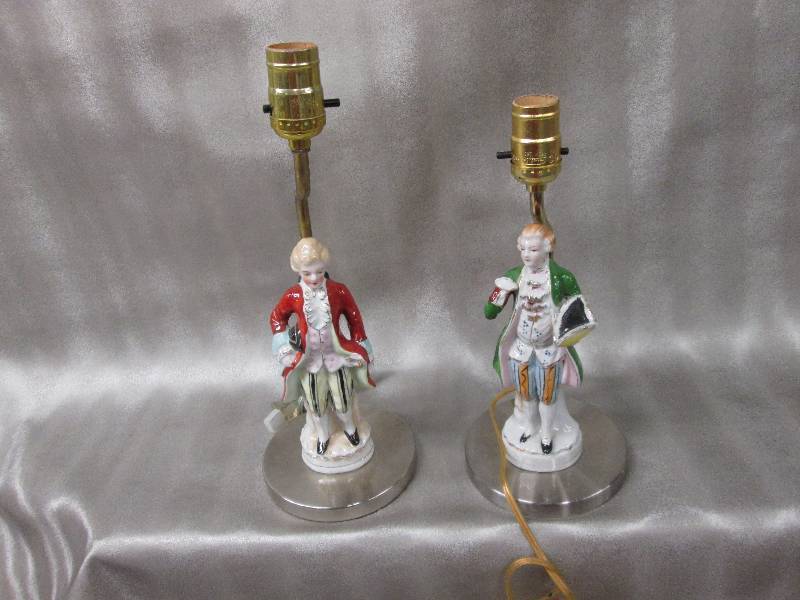 2 Colonial Figurine Lamps...
