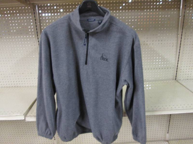 Grey fleece half zip sweatshirt by ...