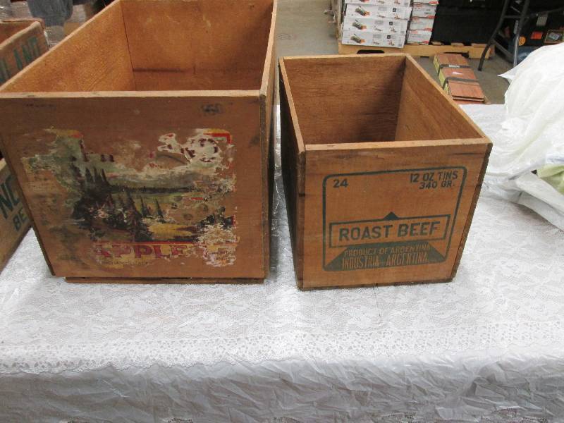 1 Pair Vintage Wood crates, apple b...