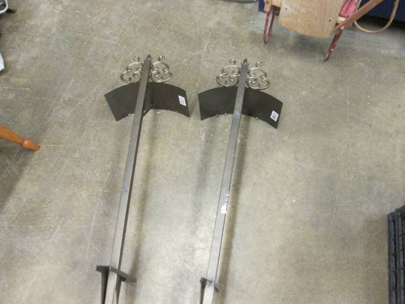 Pair of stake type hose reels...