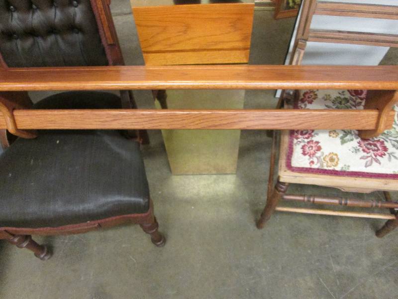 Wooden shelf with quilt bar 42 inch...