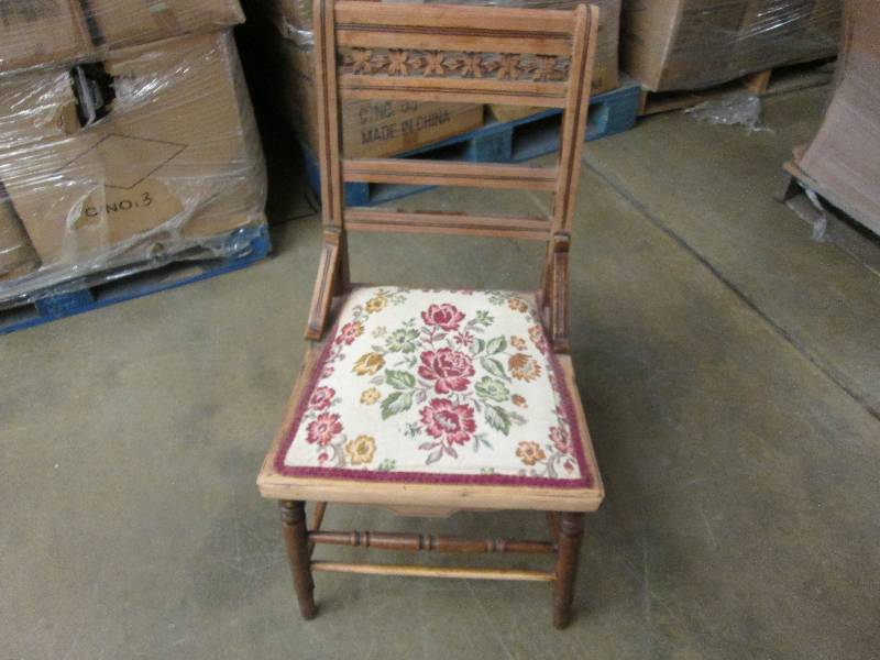 Vintage woodupholstered chair...