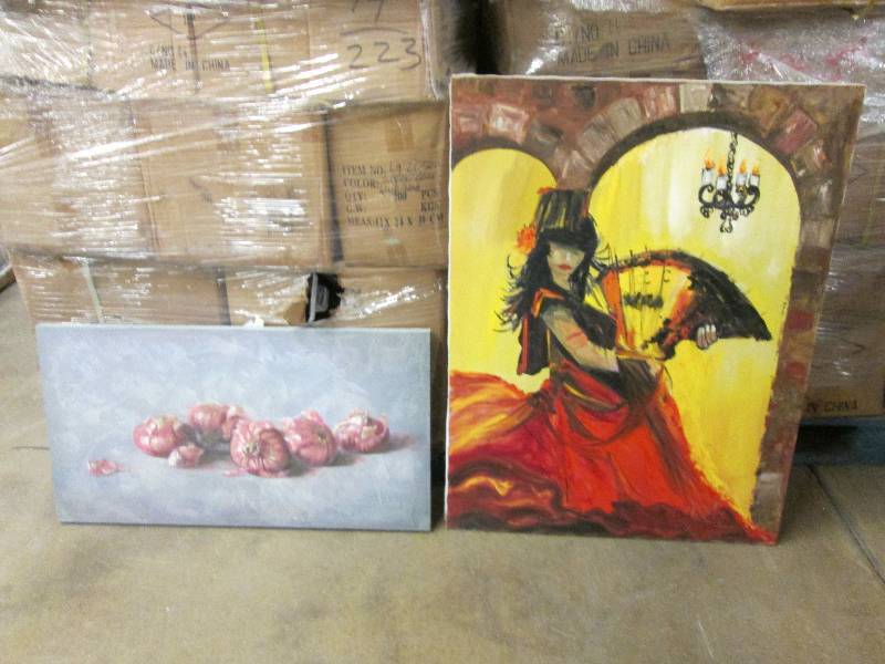 Lot of 2 original canvas paintings ...