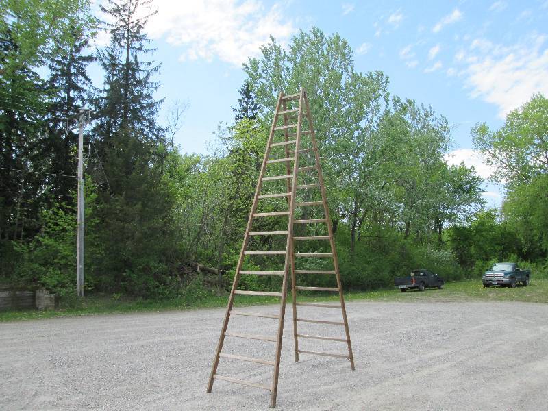 16 foot wooden step ladder...