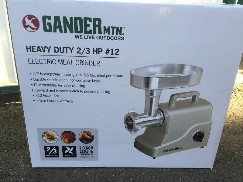 lot 11 image: Gander MTN Heavy Duty Electric Meat Grinder