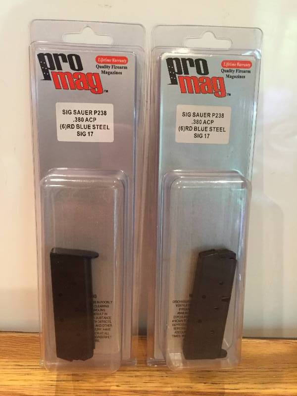 lot 65 image: Sig Sauer - P238 Magazines