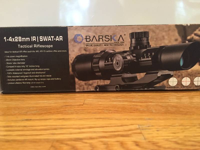 lot 95 image: Barska Tactical Riflescope - 1x4x28mm