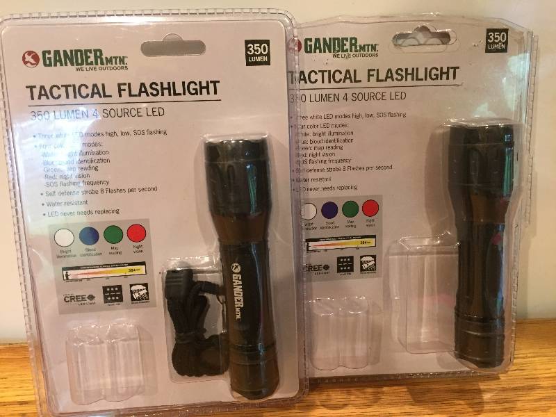 lot 107 image: 2 Gander MTN Tatical LED Flashlights