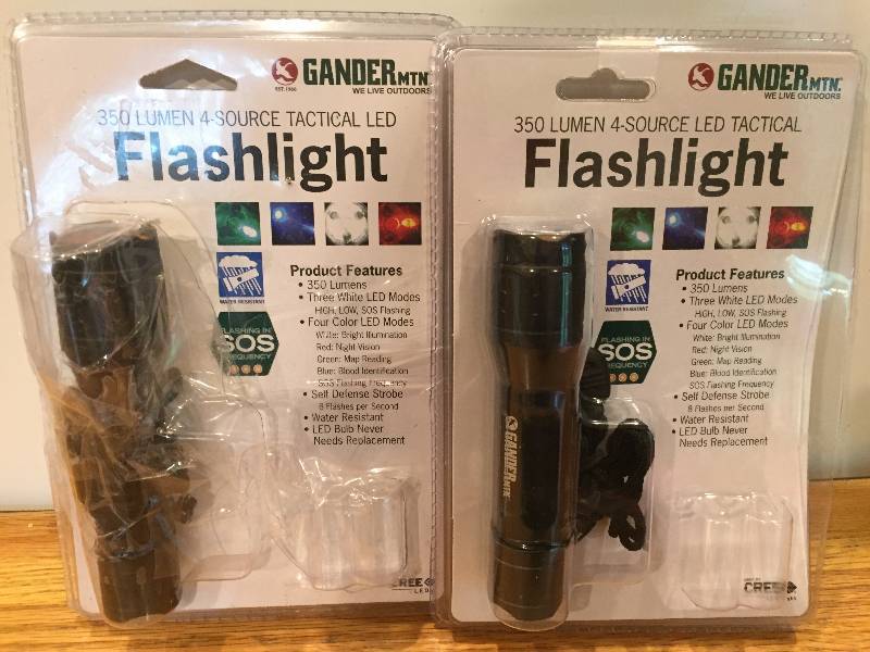 lot 108 image: 2 Gander MTN Tatical LED Flashlights