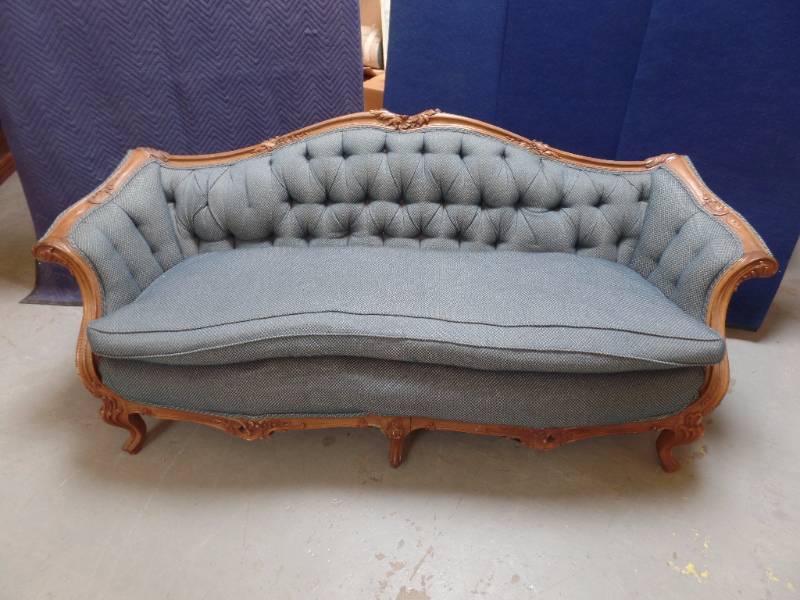 lot 660 image: Carved Frame Sofa