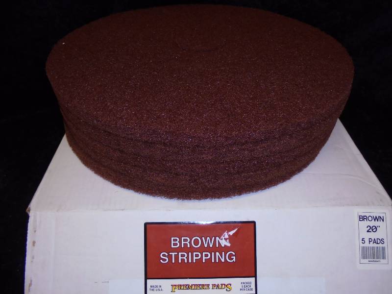 Lot - 20 Brown Stripping Pads