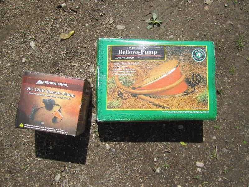 lot 14 image: Bellowes and Ozark Trail air pumps...