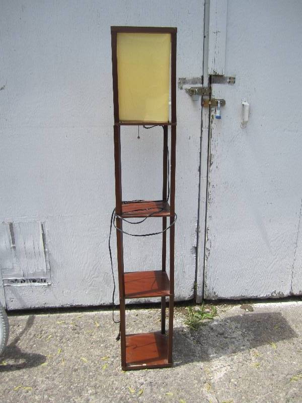 lot 34 image: Stand lamp, one corner needs repair...