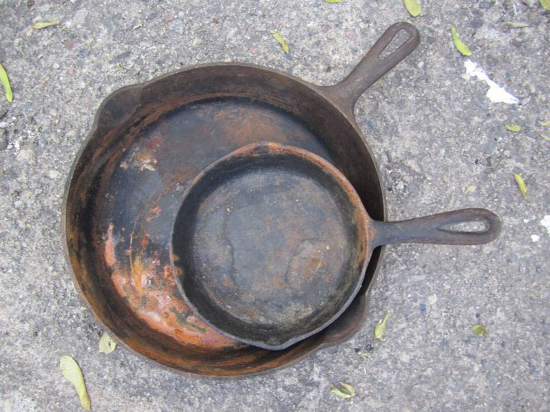 lot 59 image: 2 cast iron skillets...
