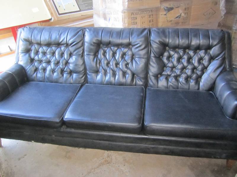 lot 84 image: vintage vinyl couch...