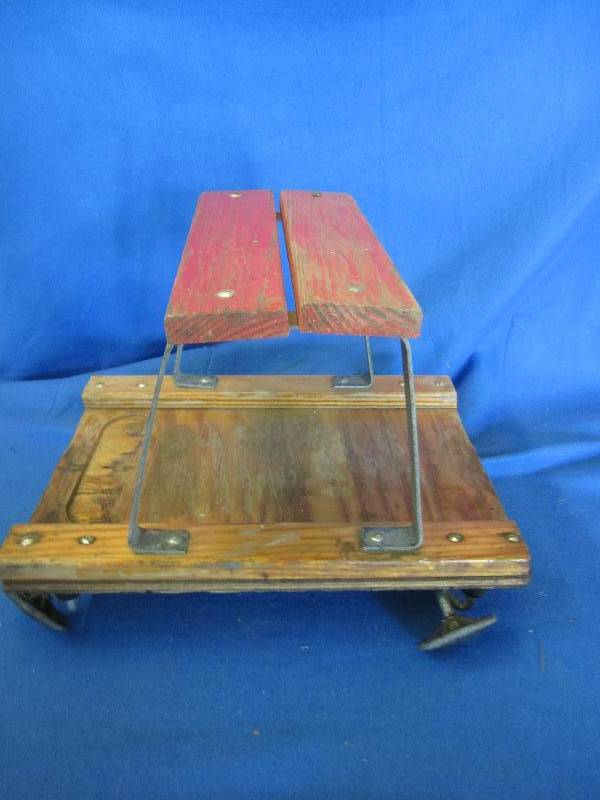 lot 106 image: Vintage creeper stool...