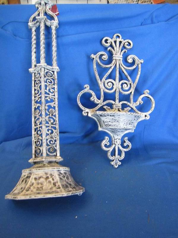 lot 126 image: Decorative holders, 23 and 33 inch...