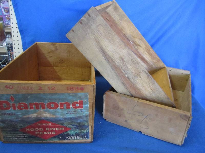lot 127 image: Lot of wood fruit crates...