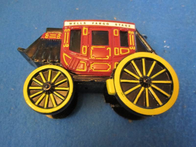 lot 132 image: Die cast Wells Fargo stagecoach ban...