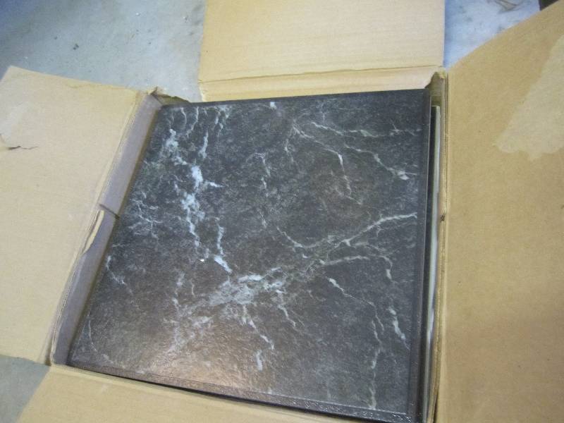 lot 164 image: Lot of 10 solid tiles and 8 self ad...