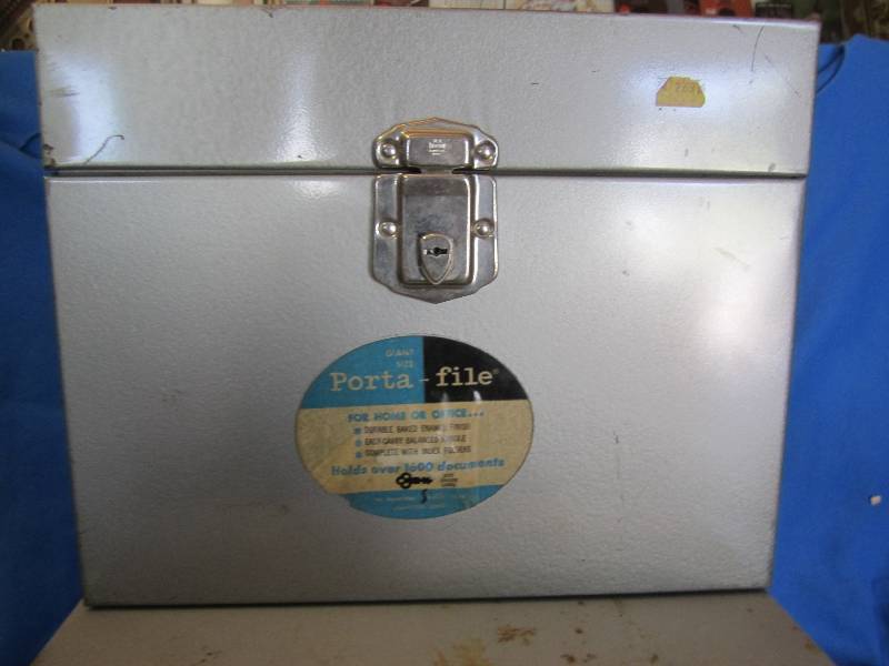lot 170 image: Metal Porta File.  Key is sealed un...