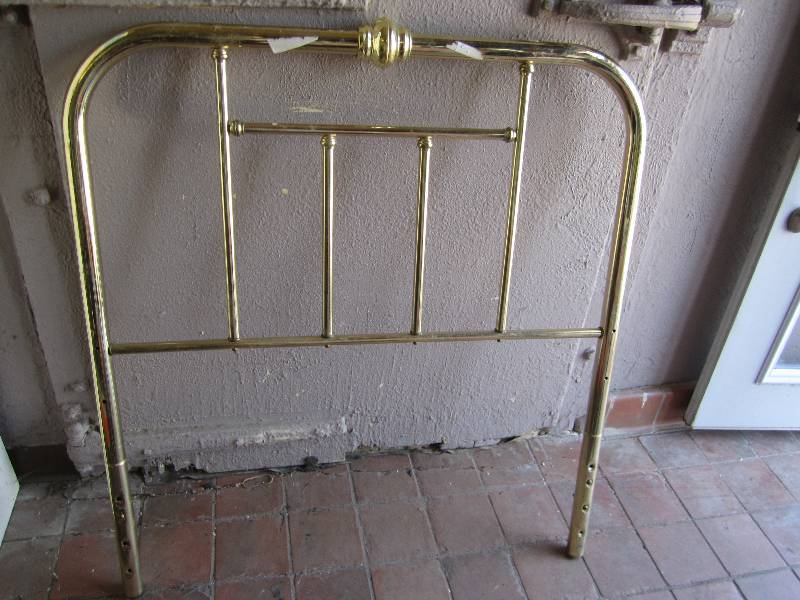 lot 174 image: Twin size metal headboard...
