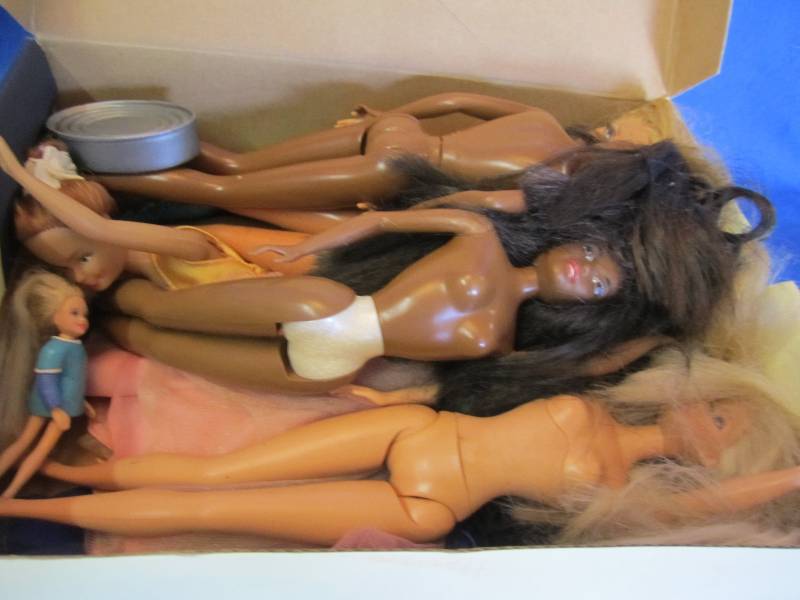 lot 89 image: Box of Barbie dolls and toys...