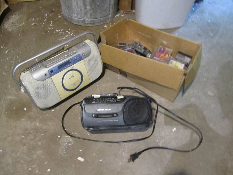 lot 193 image: Two radio cassete players with smal...