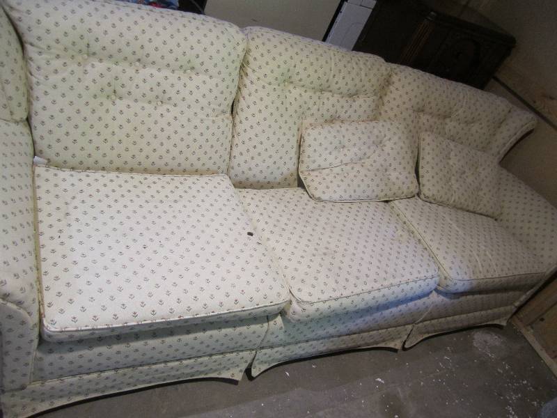 lot 197 image: very nice flower print couch with t...
