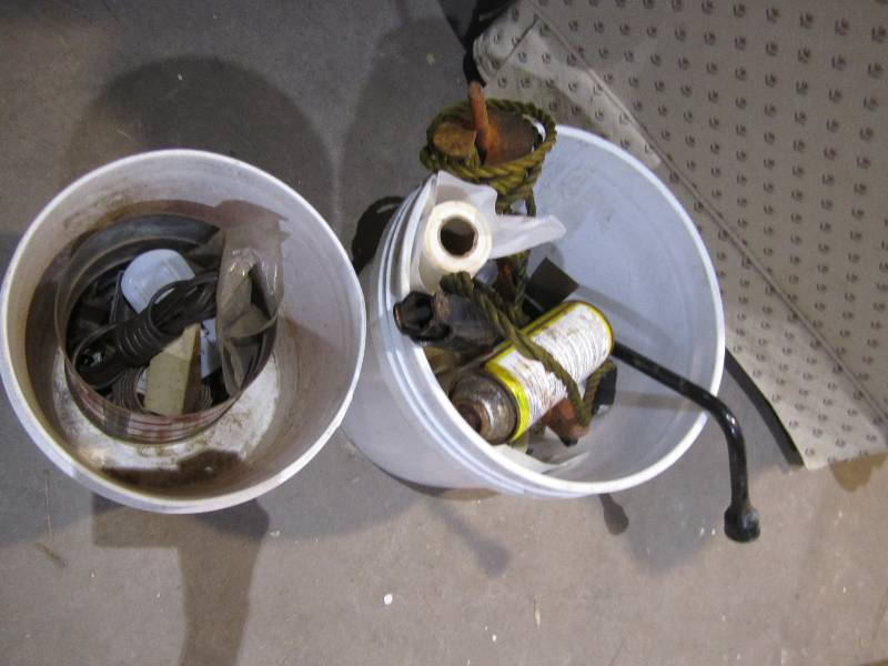 lot 207 image: 2 bins of misc tools ...