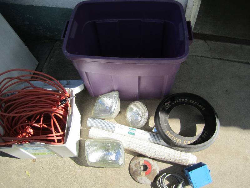 lot 212 image: Lot of extension cords and garage t...