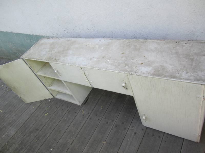 lot 215 image: Vintage wood cabinet for a wall...