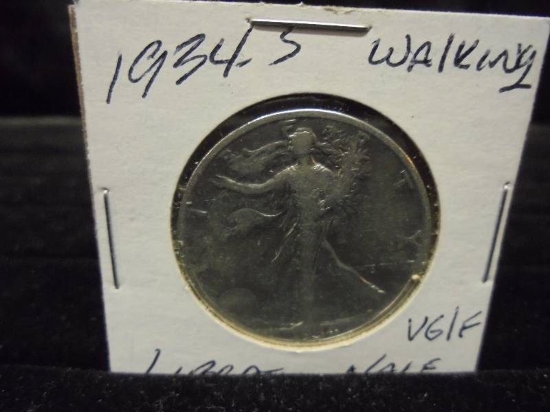 Walking Liberty Half  Dollar - 1934S VGF