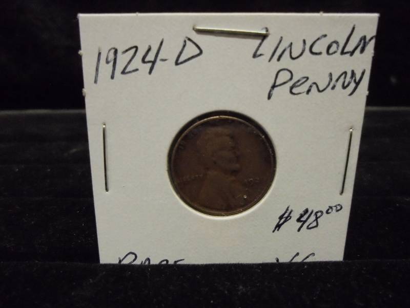 1924D Lincoln Penny, VG, Rare