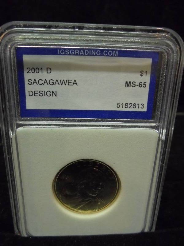 Sacagawea Dollar - 2001-D, MS 65
