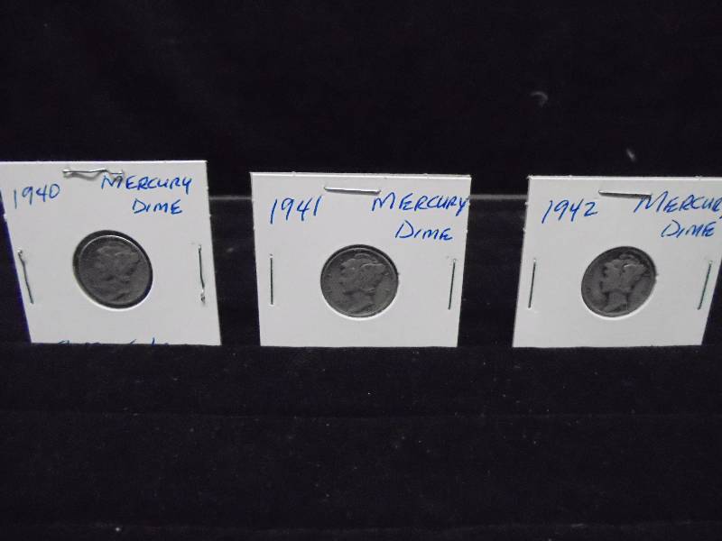 Mercuy Dimes - 1940, 1941, 1942