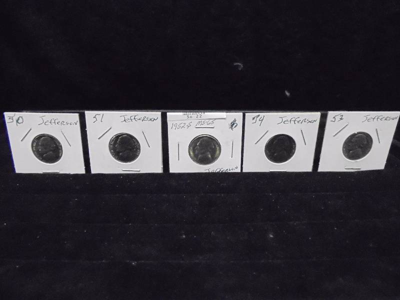 Lot - Jefferson Nickels, BU