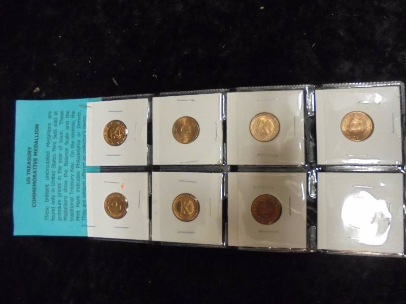 US Treasury Commemorative Medallions (8 coins)