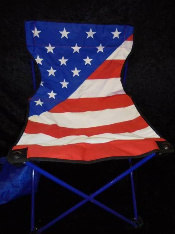 lot 5 image: Flag Folding Chair