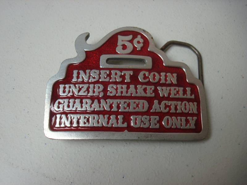 lot 55 image: 5 Cent Insert Coin Belt Buckle