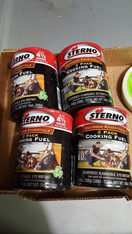 4 - 2 packs of Sterno Cooking fuel