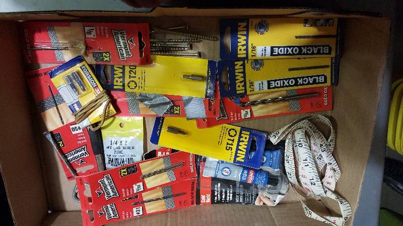 Lot of new drill bits and misc