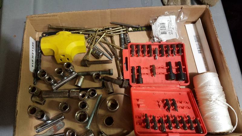 Screws , sockets, strings and misc