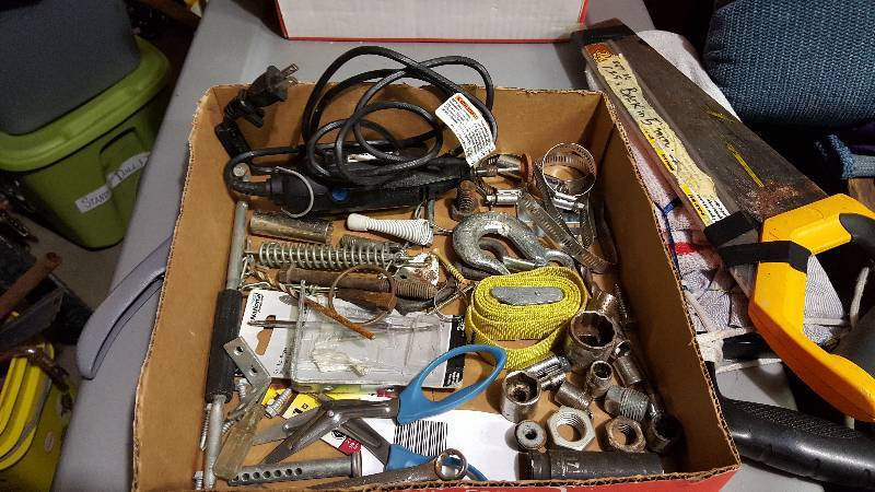 Rotary tool, sockets, door chain, & Misc